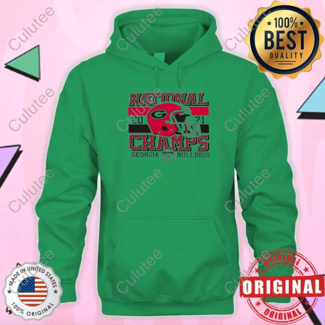 Official Georgia Bulldogs Champion Youth College Football Playoff 2021 National Champions Winning Stripes Tee Shirt