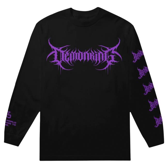 Official Brand Of Sacrifice Merch Demon King Black Long Sleeve Hot Shirt