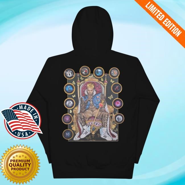 Chris Brown "20 Years Of Chris Brown" By Erica Krissy Unisex Hood