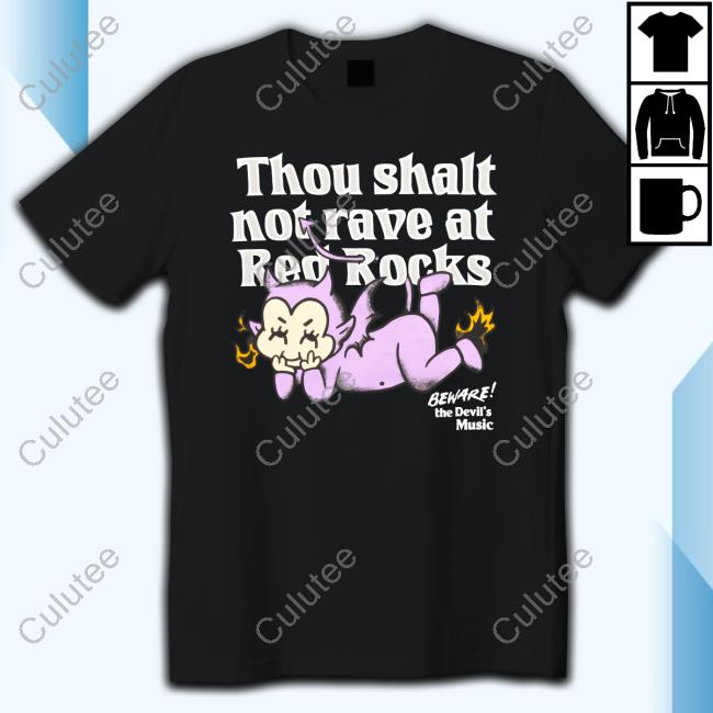 Official Fuck Me Up Merch Temple Of Wonderland Thou Shalt Not Rave At Red Rock Tee