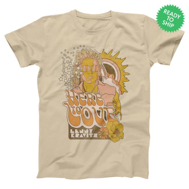 Official Lenny Kravitz Store Shop Here To Love Vintage Cream T ShirtLenny Kravitz Apparel Clothing