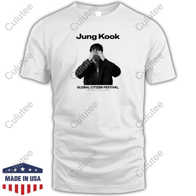 Official Global Citizen Merch Jung Kook Global Citizen Festival Central Park 2023 T-Shirt Jungkook Charts
