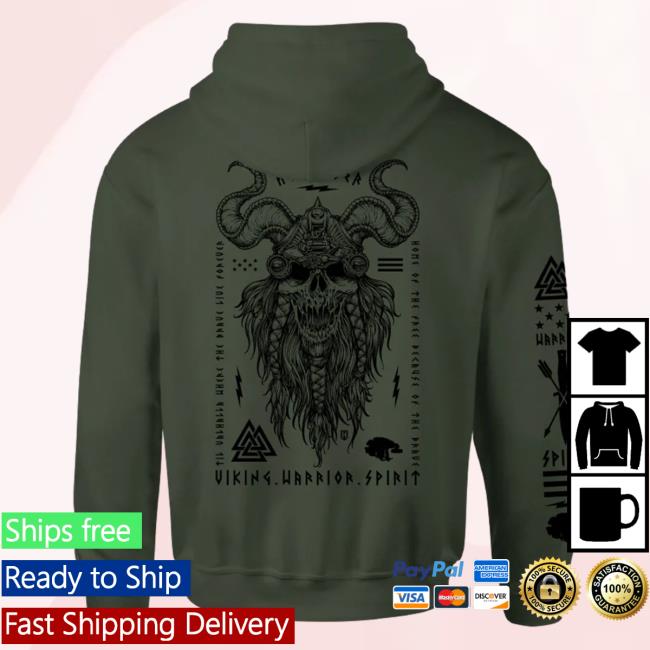 Official Howitzer Clothing Viking Warrior Spirit Brave Hoodies Surplus Green