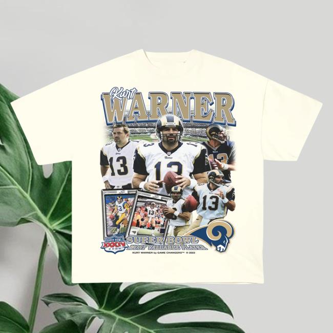 Official Game Changer La Kurt Warner Tee Shirt Ivory GameChanger