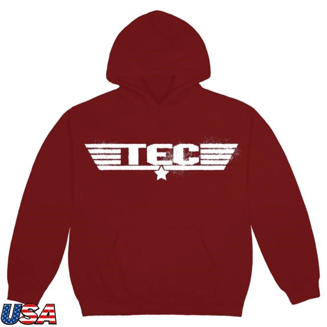 Official Lil Tecca Merch Store Wings Popover Hoodie (Maroon)