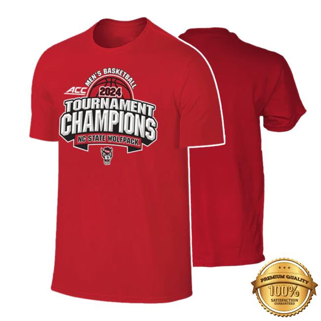 NC State Wolfpack Red 2024 ACC Men's Basketball Champions T-Shirt – Red and White Shop