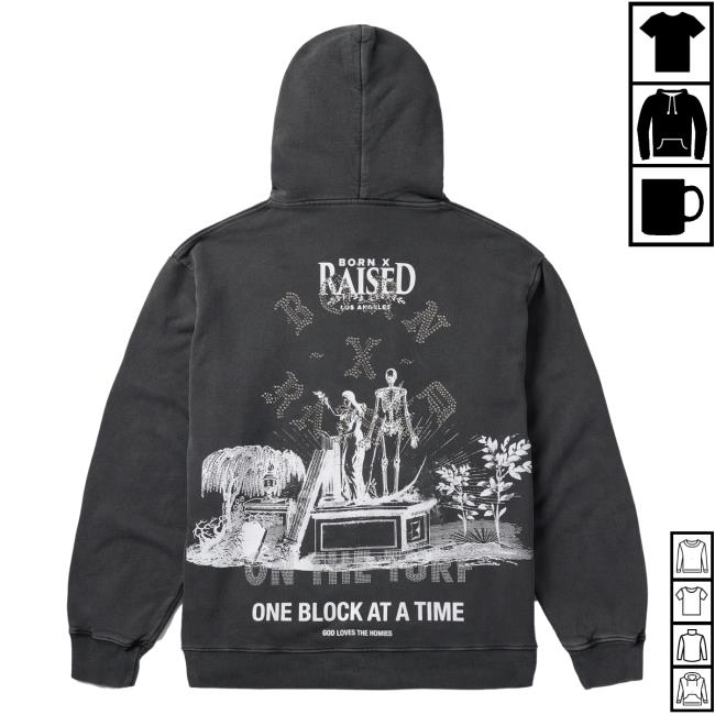 Official Born X Raised Merch Store Shop Beer Hood: Vintage Black BornxRaised