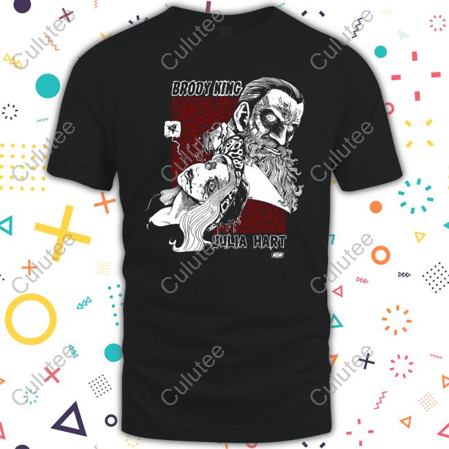 Official All Elite Wrestling Merch Shop Brody King & Julia Hart - Twisted Fiction T-Shirt AEW Apparel Clothing Store