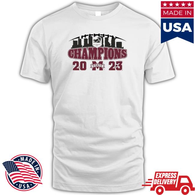 Mississippi State Football Reliaquest Bowl Champions 2023 Skyline Long Sleeve Shirt