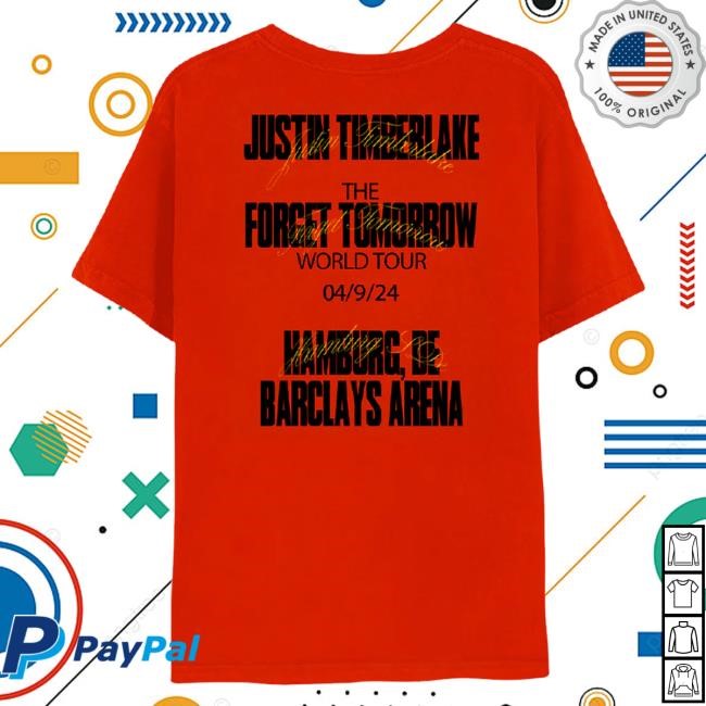 Official Justin Timberlake Merch Store Justin Timberlake Hamburg Tour Event New Shirt
