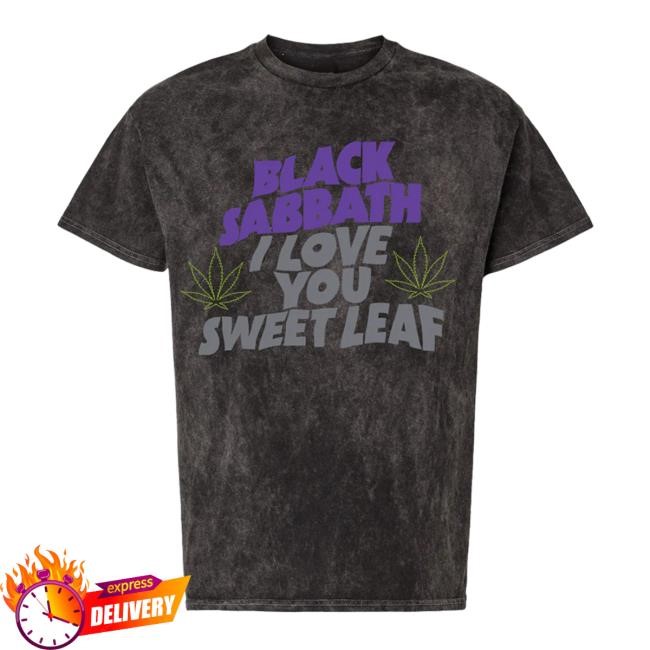 Official Black Sadbath Shop Merch Sweet Leaf Washed New Shirt