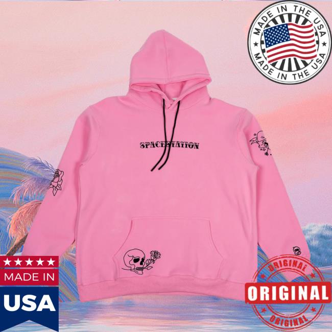 Official Ssg Merch Store Spacestation Gaming Pink Yatted Crew neck Sweatshirt