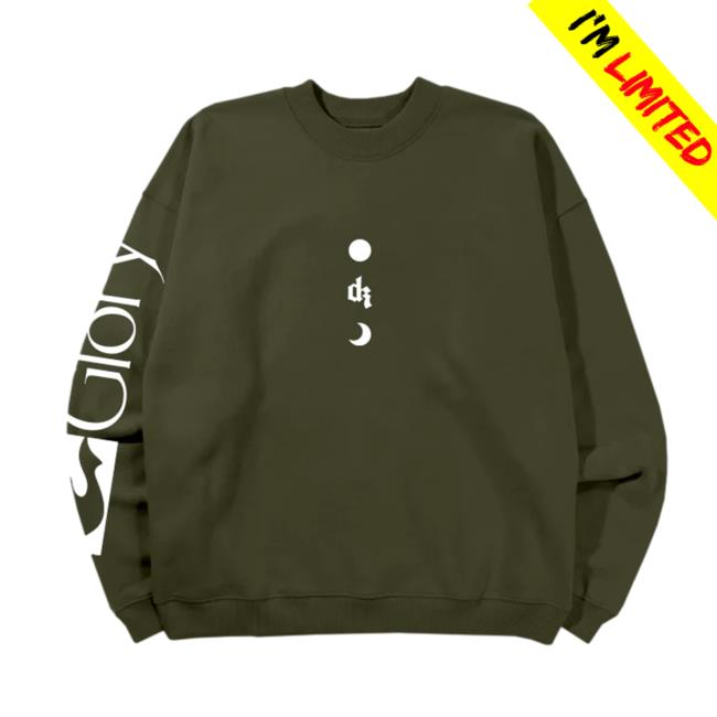 Official Dermot Kennedy Store Merch Glory Olive Green Crewneck Sweatshirt