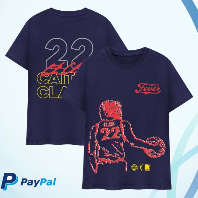 Indiana Fever Caitlin Clark Round21 Navy Indiana Bound Tee Shirt