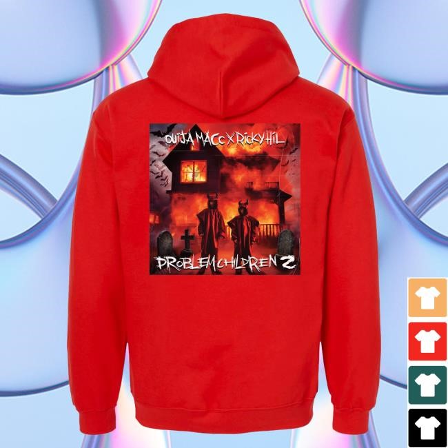 Official Chapter 17 Records Merch Store Shop Ouija Macc Problem Children 2 Album Hooded Sweatshirt - Black Chapter17Records