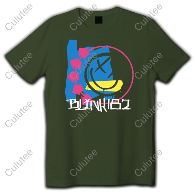 Official Blink 182 Merch OG Smiley Shirt