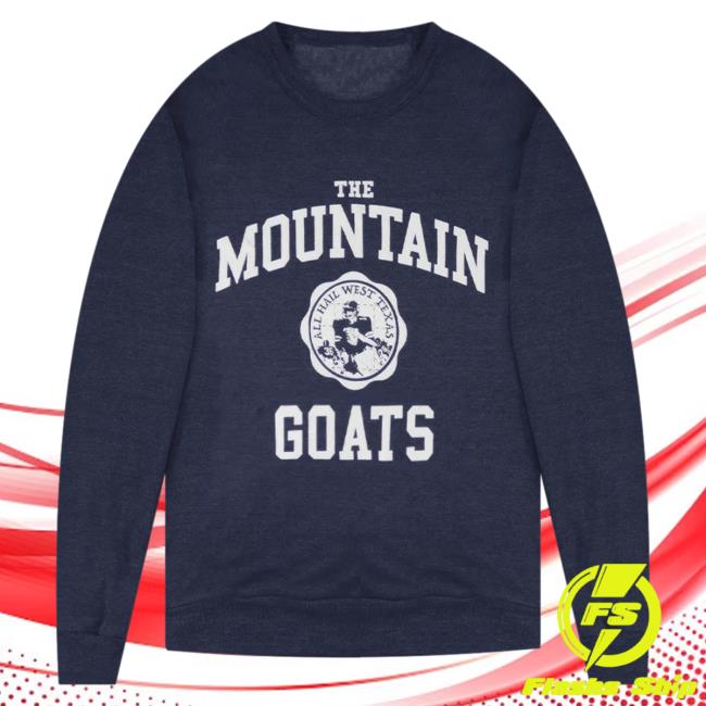 Official Hello Merch The Mountain Goats West Texas Eco Navy Crew neck Sweatshirt HelloMerch TheMountainGoats