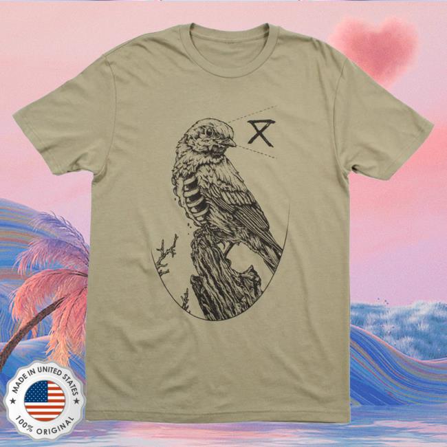 Official Circa Survive Bird Tee Shirt Light Olive Circasurvive
