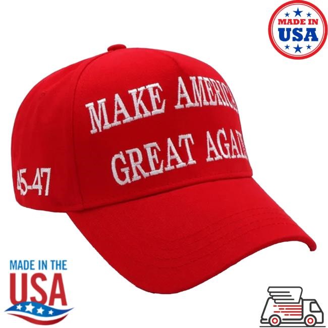 Trump 2024 45-47 MAGA Snapback Cap Make America Great Again Donald Trump Slogan with USA Flag Baseball Snapback Cap