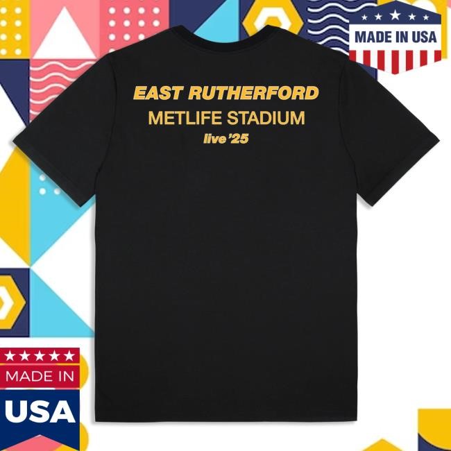 Official Oasis Tour Merch Live '25 East Rutherford Shirts Black