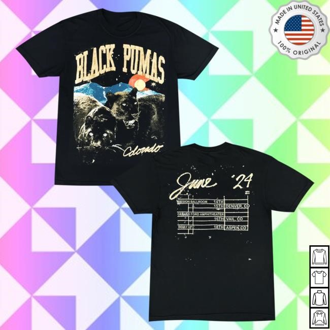 Official Hellomerch Black Pumas Colorado Top Shirt Hello Merch