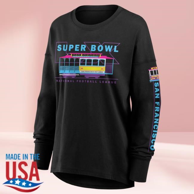NFL Football NFL Women Super Bowl LX Trolley Car Long Sleeve Game Super Bowl LX Trolley Car Long Sleeve T-Shirt NFL Football NFL Fan