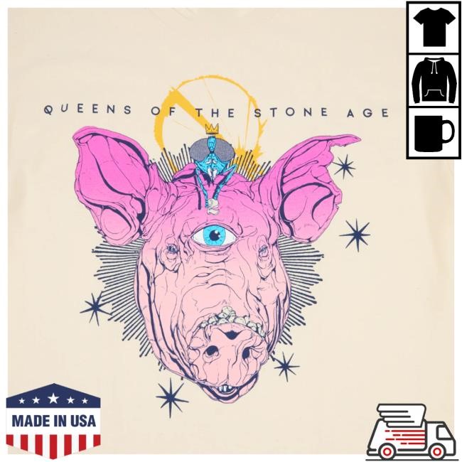 Official Queens Of The Stone Age Domesticated Animals Natural Hot Shirt Qotsa