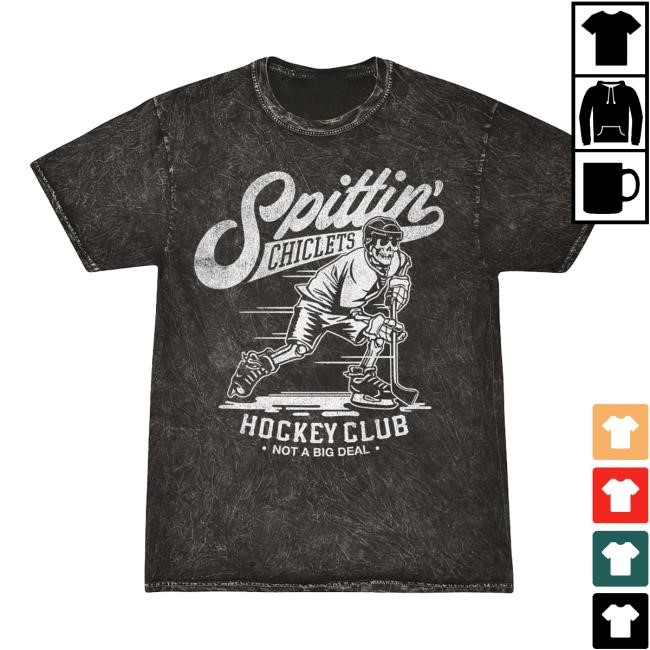 Spittin Chiclets Merch Spittin Chiclets Hockey Club Skel T-Shirt