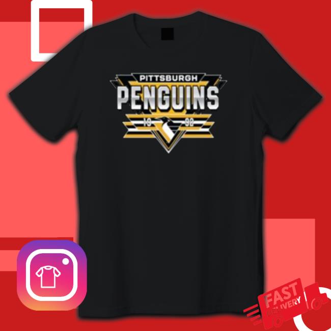 Pittsburgh Penguins Black Reverse Retro 2.0 Fresh Playmaker Crewneck Sweatshirt