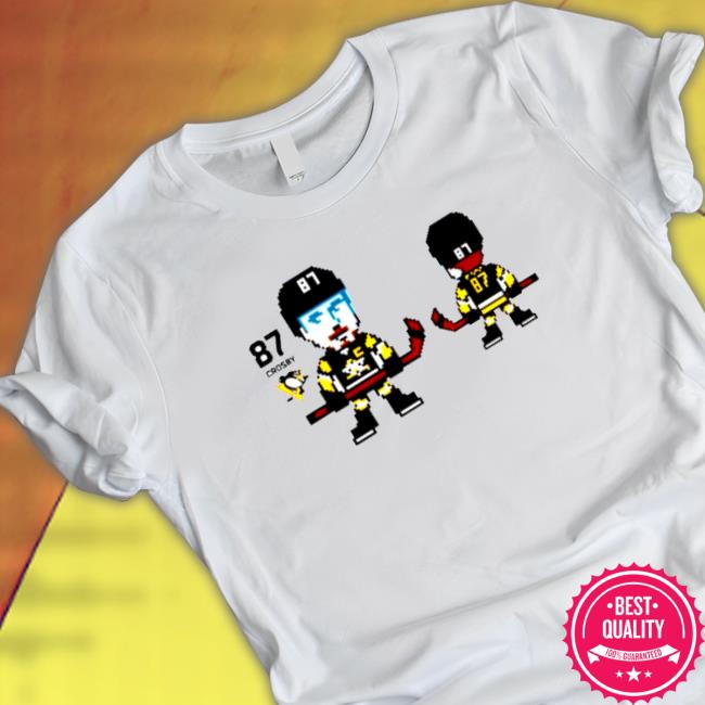 No 87 Sidney Crosby Pittsburgh Penguins Hockey Pixel Hoodie