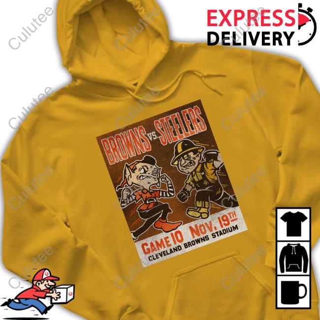 Cleveland Browns Browns Vs Steelers Game 10 Nov 19Th Long Sleeve T Shirt Official Cleveland Browns Browns Vs Steelers Game 10 Nov 19Th T Shirts
