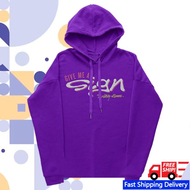 Official Britney Spears Merch Store Britney Spears Give Me A Sign Pullover Hoodie Britney Spears Apparel Clothing Shop BritneySpears