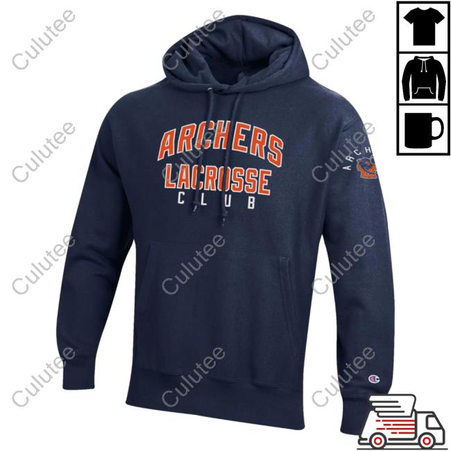 Official Premier Lacrosse League Shop Champion Archers Lacrosse Throwback Reverse Weave Sweatshirt Marine Navy