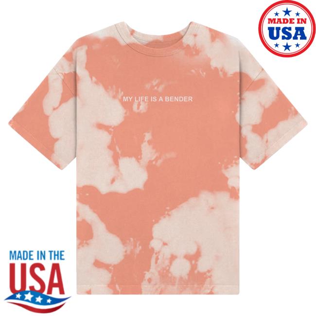 Official John Summit Merch Bender Dyed Orange Bleach Tee Shirt