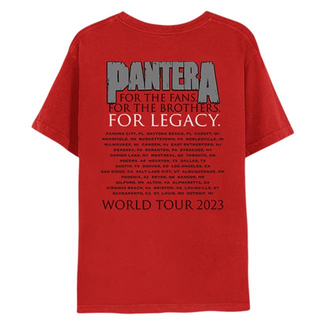 Official Pantera Merch Store Shop Pantera Vulgar World Tour 2023 Red Tee Official Pantera Merch Store Shop Pantera Vulgar World Tour 2023 Red Popover Shirt