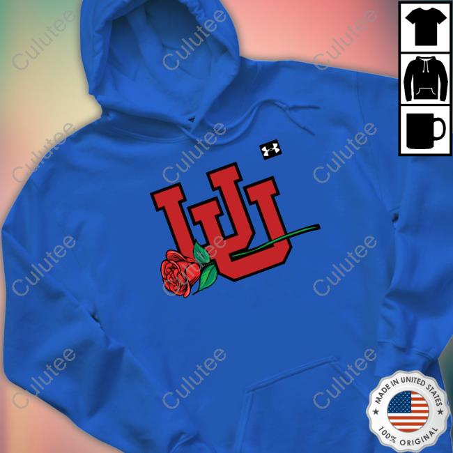 Interlocking Utah Utes Football Rose Crewneck Sweatshirt