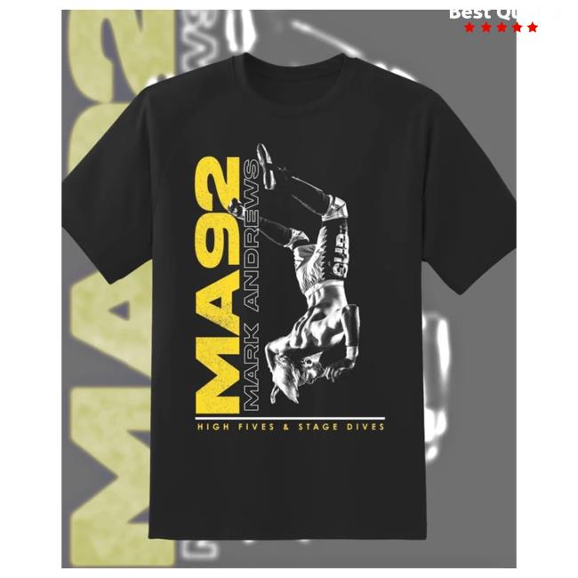 Official Mark Andrews Pro Wrestling Merch Ma92 Moonsault Hooded Sweatshirt