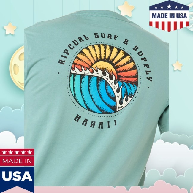 Rip Curl Sunsets Destination New Shirt - Blue Lagoon Hawaii