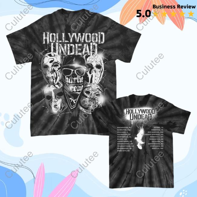 Hollywood Undead Merch Metal Mask Rockzilla 2 Tour Tee