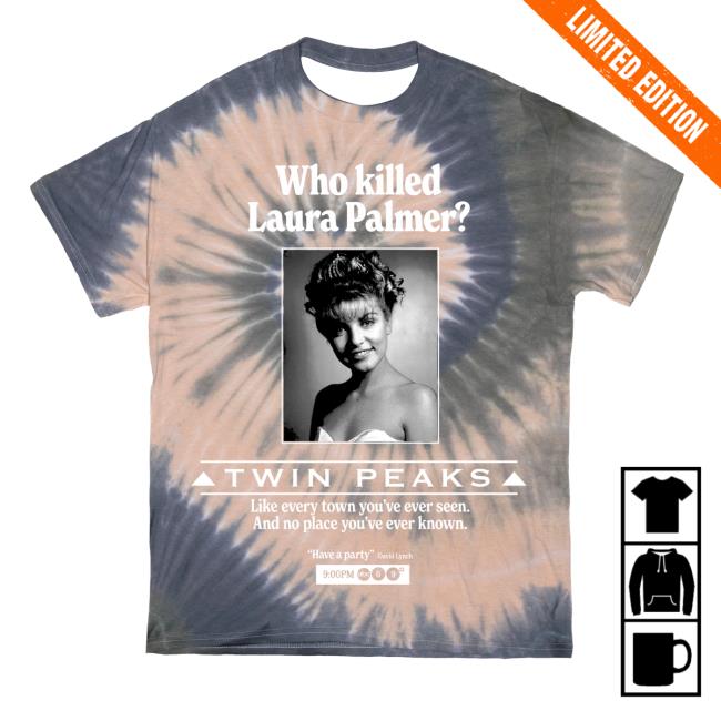 Twin Peaks Who Killed Laura Palmer Tiedye Shirt 2024 Deer Meadow (Tan/Blue/Green)