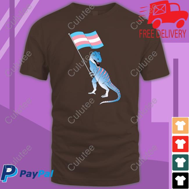 Official Trans Dinosaur Pride Flag Lbgt Shirt