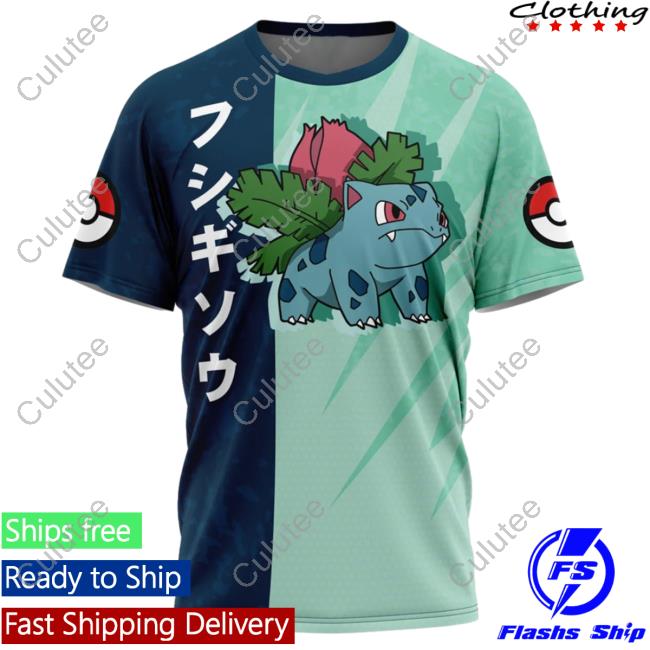 Official Anime Ape Clothing Ivysaur Attack Pokemon New Shirt Animeape