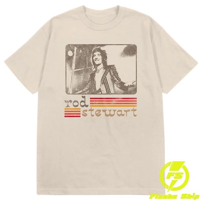 Official Rod Stewart Vintage Rod Photo Attractive Shirt