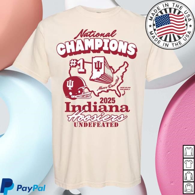 NCAA College Indiana Hoosiers 2025 National Champions #1 Team T-Shirt Elite