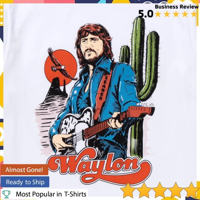 Official Seager Clothing Store Shop Seager Seager x Waylon Jennings Waylon Tshirt White Seagerco