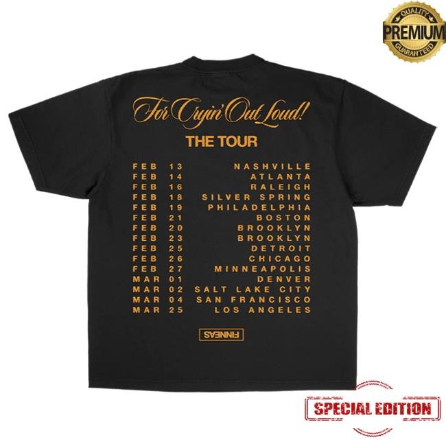 Official Finneas For Cryin' Out Loud Tour Fox Dateback Shirt