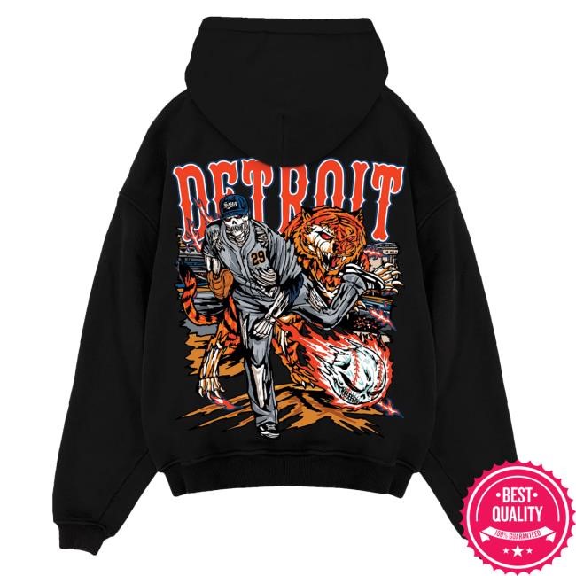 Official Sana Detroit Merch Store Sana X Skubal Hoodies - Orange