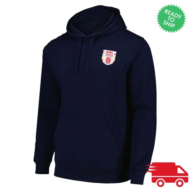 Official Spice Girls Merch Store Red Roses x Spice Girls Standard Fit Navy Popover Hoodie