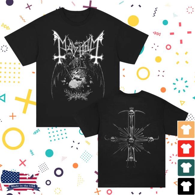 Official Mayhem Band World On Fire Shirts (Black)