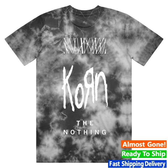 Official Korn Clothing Store Shop Merch Tie-Dye Korn The Nothing Black Tie Dye T-Shirts